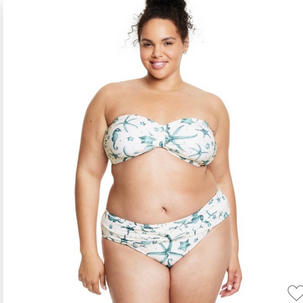 NWT Agua Bendita x Target Seahorse Print Hipster Bikini Bottom Size 2X